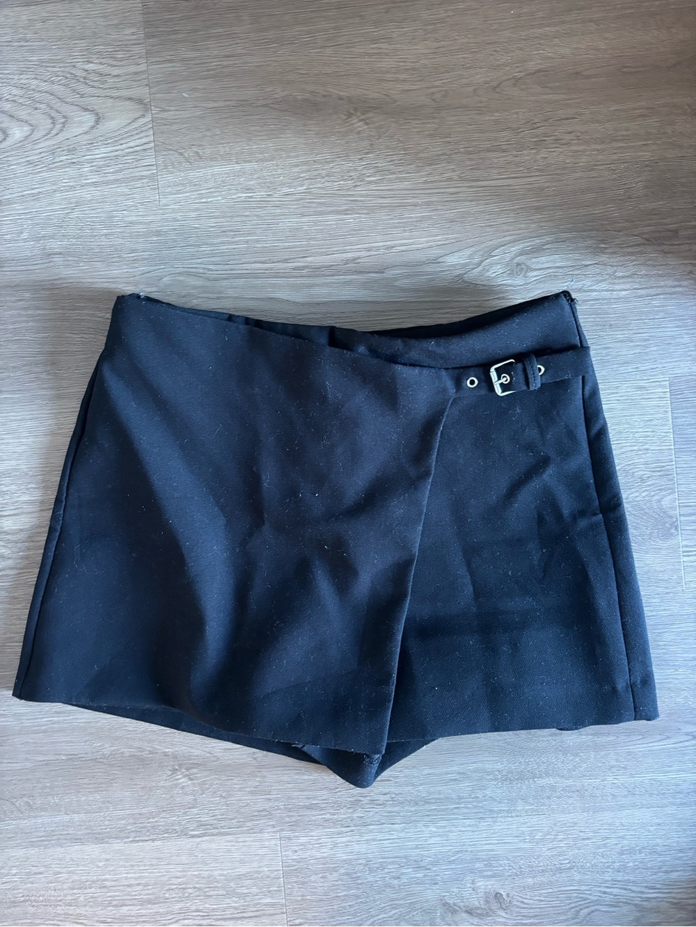 Zara Black Women’s Wrap-Front Shorts